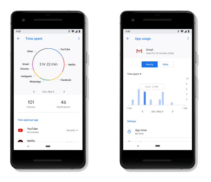 Google android digital wellbeing more phones